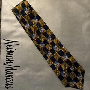 Ermenegildo Zegna Neck Tie 56” Geometrical Mens Floral